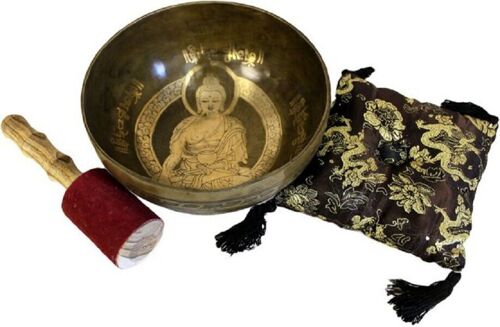 Tib-74 - Brass Golden Buddha - Special S'Bowl Set - Sold in 1x unit/s per outer