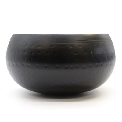Tib-86 - Lrg Black Beaten Bowl - 18cm - Sold in 1x unit/s per outer