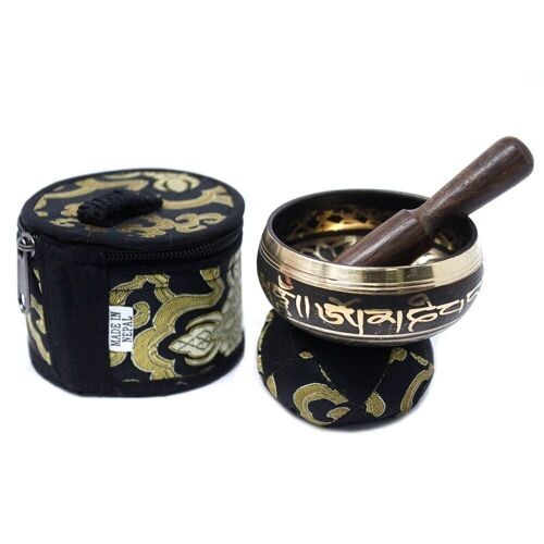 TIBS-13 - Mini Singing Bowl Gift Set - Black - Sold in 1x unit/s per outer
