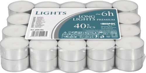 TLS-09 - Unscented Tealight - 6h - Sold in 40x unit/s per outer