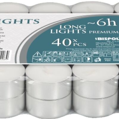 TLS-09 - Unscented Tealight - 6h - Sold in 40x unit/s per outer