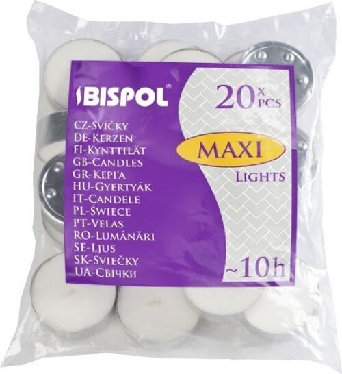 TLS-12 - Unscented Tealight - 10h - Sold in 20x unit/s per outer