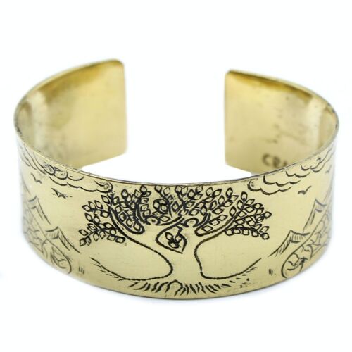 TMB-01 - Brass Tibetan Mantra Bracelet - Tree of Life - Sold in 1x unit/s per outer