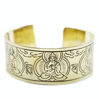 TMB-03 - Brass Tibetan Bracelet - Five Buddha - Sold in 1x unit/s per outer