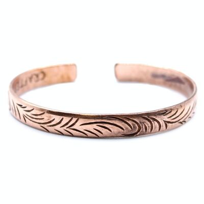 TMB-08 - Copper Tibetan Bracelet - Slim Tribal Swirls - Sold in 1x unit/s per outer