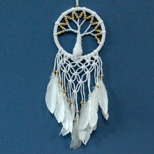 TOLD-04 - Tree of Life Dreamcatcher - Pure & Natural 16cm - Sold in 3x unit/s per outer
