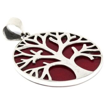 TOLSP-01 - Pendentif Arbre de Vie Argent 30mm - Effet Corail - Vendu en 1x unité/s par extérieur 6