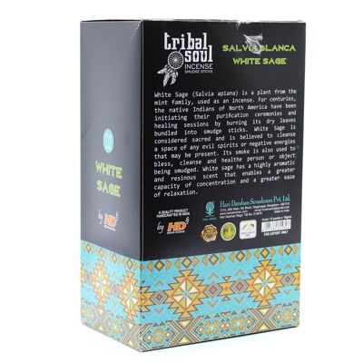 TribalSi-03 - Tribal Soul Incense- White Sage - Sold in 12x unit/s per outer