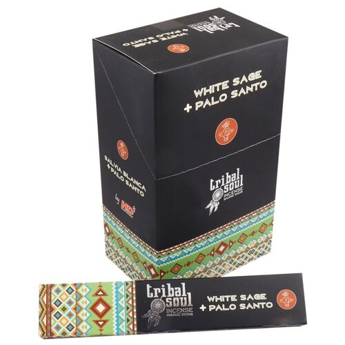 TribalSi-06 - Tribal Soul Incense- White Sage + Palo Santo - Sold in 12x unit/s per outer