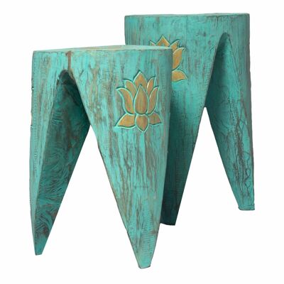 TTS-02 - Interlocking Table/Stool set of 2 - Lrg Turquoise - Sold in 1x unit/s per outer