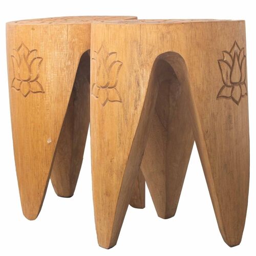 TTS-03 - Interlocking Table/Stool set of 2 - Natural - Sold in 1x unit/s per outer