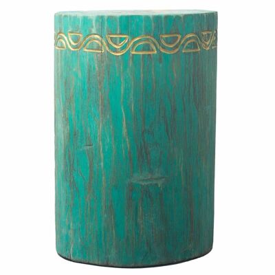 TTS-06 - Tribal Stool / Table -  Albasia - Turquoise - Sold in 1x unit/s per outer