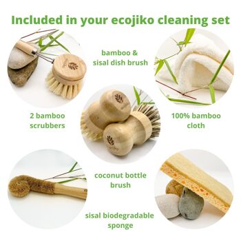 Brosse à vaisselle et ensemble de nettoyage écologiques 7