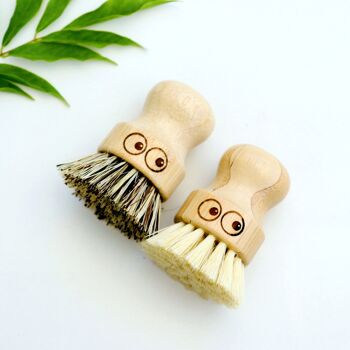 Brosses à récurer Cheeky Eco en bambou et sisal (avec yeux) 3