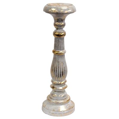Vinstics-01 - Large Candle Stand - White Gold - Sold in 1x unit/s per outer