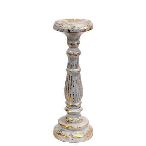 Vinstics-02 - Medium Candle Stand - White Gold - Sold in 1x unit/s per outer