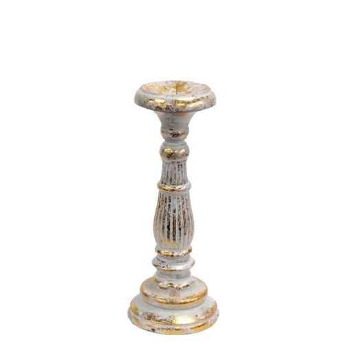 Vinstics-03 - Small Candle Stand - White Gold - Sold in 1x unit/s per outer