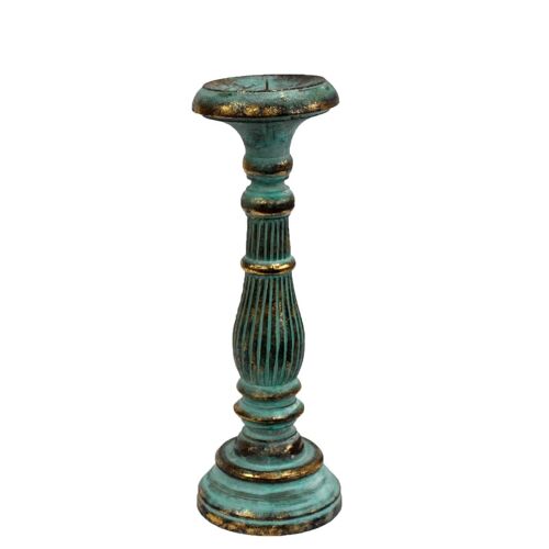 Vinstics-05 - Medium Candle Stand - Turquois Gold - Sold in 1x unit/s per outer