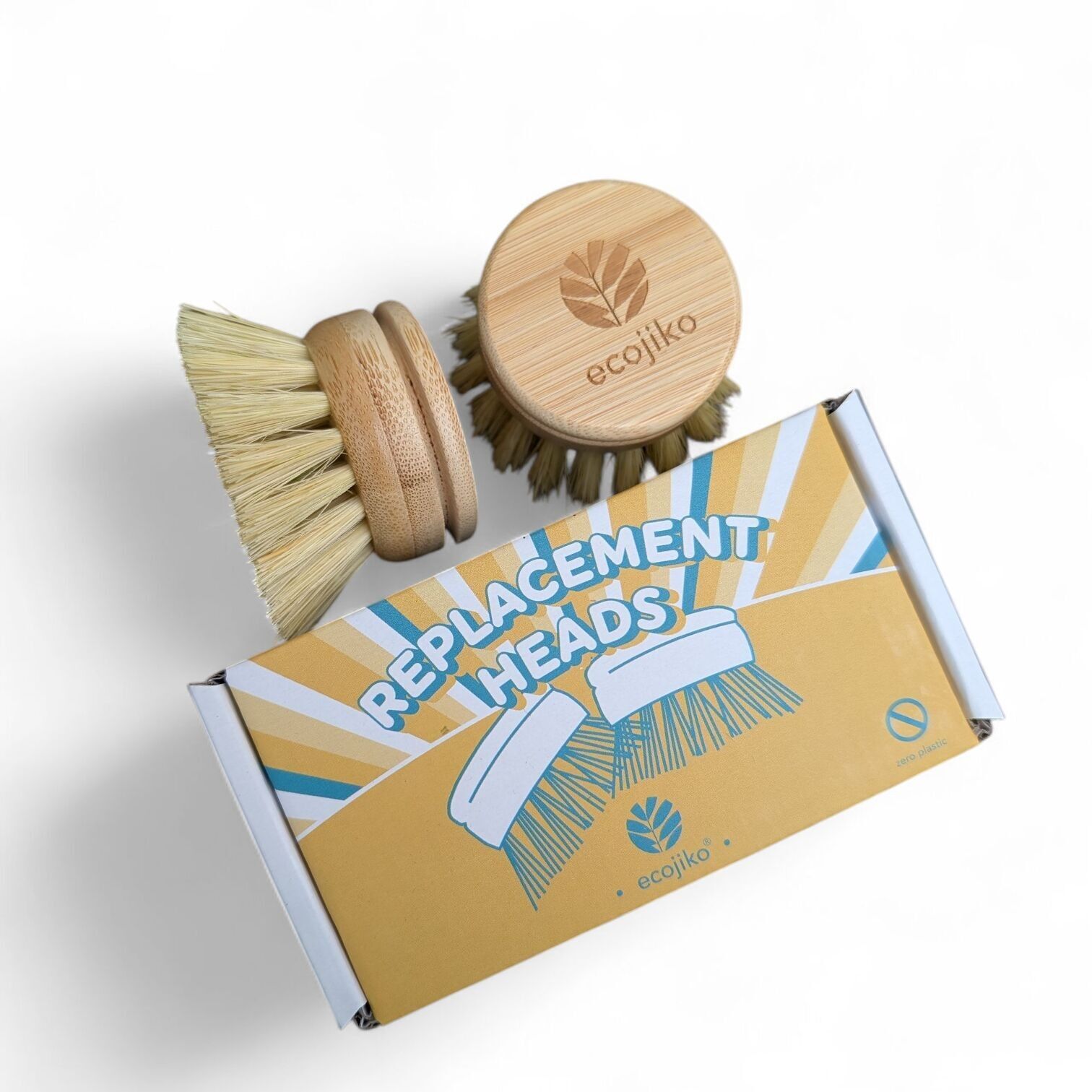 Testine di ricambio per spazzole ecologiche in bambù (confezione da 2)