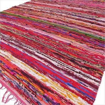 Vrug-04 - Tapis de chiffon de luxe 150 x 90 cm - Rouge - Vendu en 1x unité/s par extérieur 1