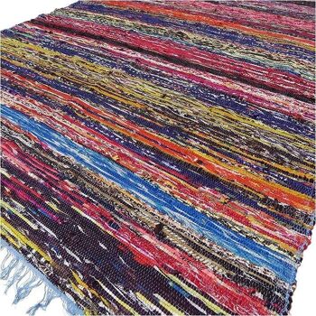 Vrug-07 - Tapis de chiffon de luxe 153 x 90 cm - Bleu - Vendu en 1x unité/s par extérieur 1