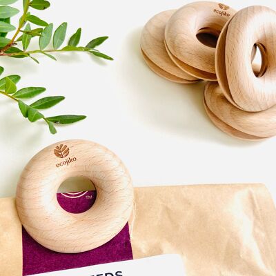 Pinzas para alimentos de madera de haya 'Donut'
