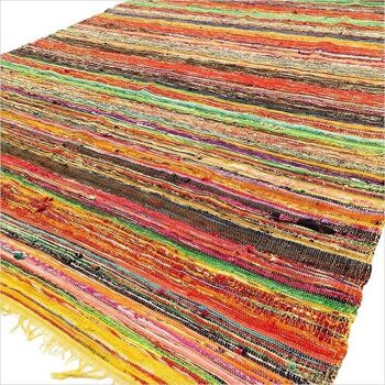 Vrug-08 - Tapis de chiffon de luxe 154 x 90 cm - Jaune - Vendu en 1x unité/s par extérieur 1