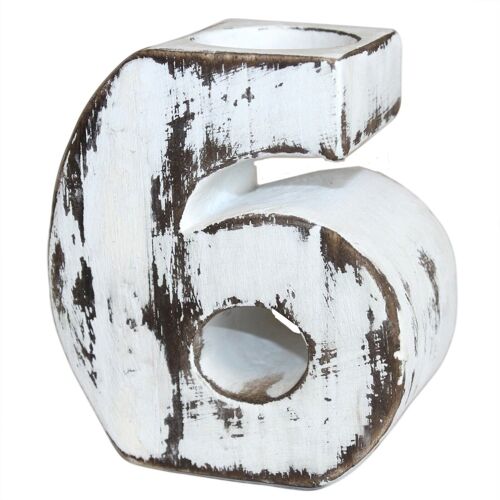 WBN-06 - Wooden Birthday Numbers - No.6 - Sold in 1x unit/s per outer
