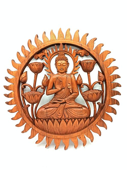 WDW-01 - Buddha & Lotus Panel - 40cm - Sold in 1x unit/s per outer