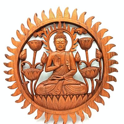 WDW-01 - Buddha & Lotus Panel - 40cm - Sold in 1x unit/s per outer