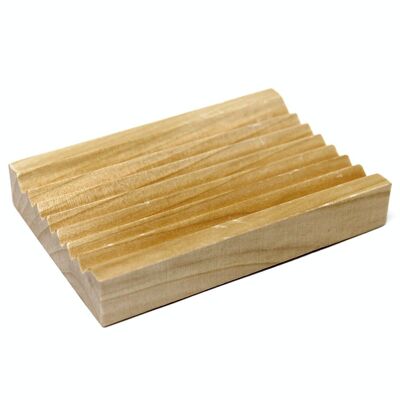 WSoapD-10 - Hemu Wood Soap Dish - Groovy - Sold in 6x unit/s per outer