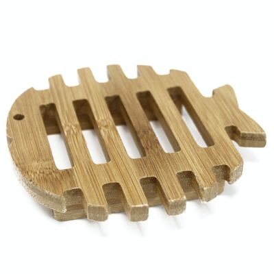 WSoapD-15 - Hemu Wood Soap Dish - Fish - Sold in 6x unit/s per outer