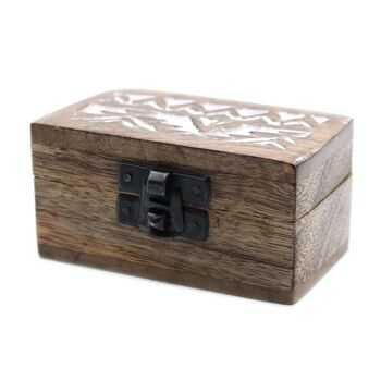 WWIB-01 - Boîte en bois lavé blanc - 3 x 1,5 pilulier Design slave - Vendu en 10x unité/s par extérieur 5