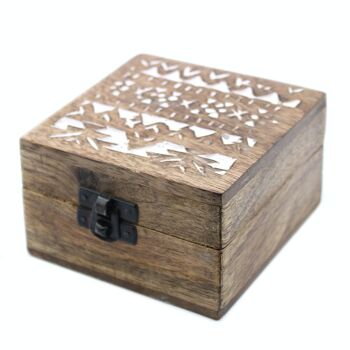 WWIB-02 - Boîte en bois lavé blanc - Design slave 4x4 - Vendu en 2x unité/s par extérieur 6