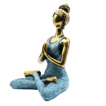 YogaL-01 - Yoga Lady Figure - Bronze & Turqoise 24cm - Vendu en 1x unité/s par extérieur 5