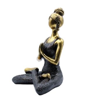 YogaL-03 - Yoga Lady Figure - Bronze & Noir 24cm - Vendu en 1x unité/s par extérieur 5