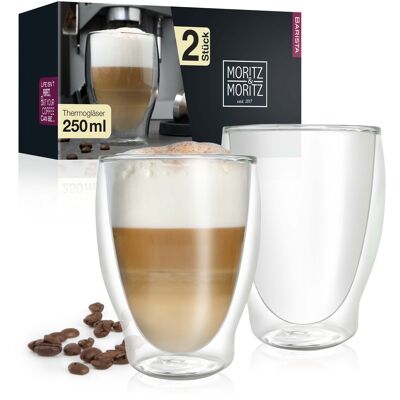 Moritz & Moritz Barista Milano 2 x 250 ml cappuccino glasses double-walled 250ml MM346
