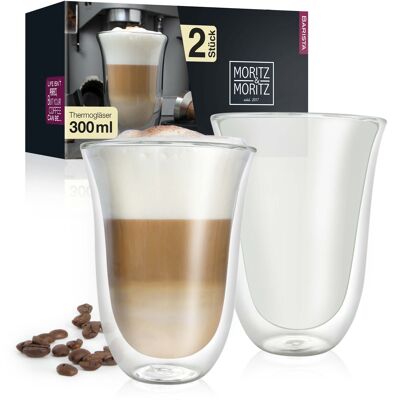 Moritz & Moritz Barista Napoli 2 x 300 ml latte macchiato glasses double-walled MM511