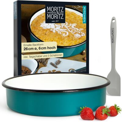 Moritz & Moritz Cake Tin 26 cm Round Enamel MM859
