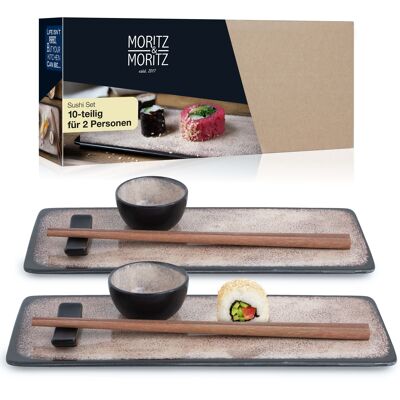 Moritz & Moritz Sushi Tableware Set for 2 People - 10 Pieces MM2251