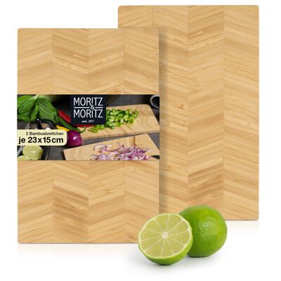 Moritz & Moritz 2 x Chopping Boards Bamboo Small - 23 x 14.5 cm MM2305