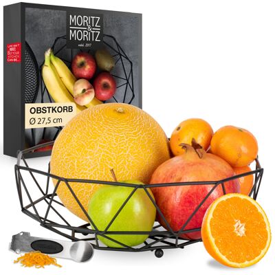Moritz & Moritz Fruit Bowl in black metal 27.5cm MM2671
