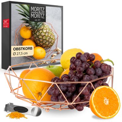 Moritz & Moritz Fruit Bowl in copper metal 27.5cm MM2674