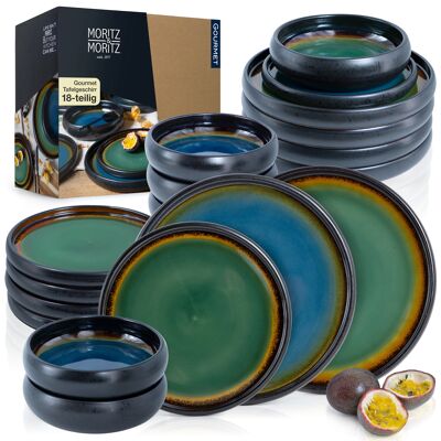 Moritz & Moritz 18-pc stoneware dinner set 6 persons MM3364