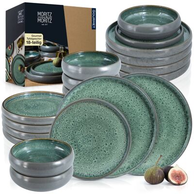 Moritz & Moritz 18-pc stoneware dinner set 6 persons MM3667