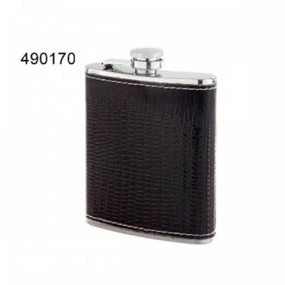 Hip Flask PU Black 7oz