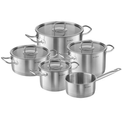 KLAMER Premium Edelstahl Kochtopf-Set 5-teilig