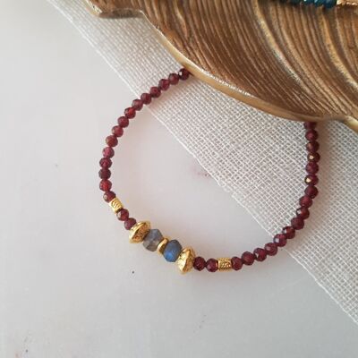 Bracelet Labradorite, Garnet - Aina