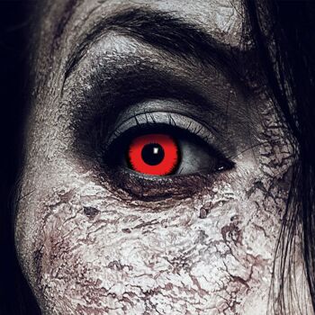 Lentilles de contact Angelic Red 3 mois, Halloween zombie vampire 7