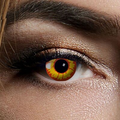 Lentilles de contact Ork 3 mois, Halloween Zombie Vampire, jaune-rouge